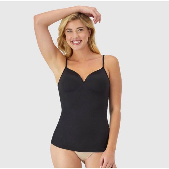 Maidenform 509 Shapewear Firm Wireless Cami w/ Foam Cups Black XL - Picture 1 of 4